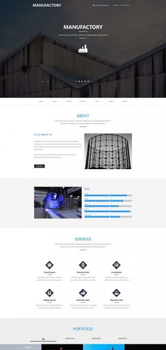 Bootstra響應(yīng)式的產(chǎn)品制造工廠建設(shè)網(wǎng)站模板