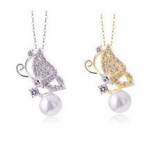 蝶光溢彩 蝴蝶翩翩珍珠鏈，甜美可愛的別致時尚