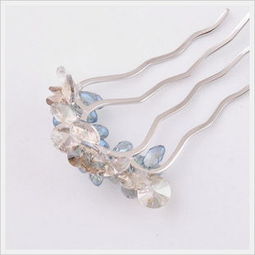 新光飾品新品促銷 韓國水晶花插梳，盤發(fā)必備時尚發(fā)飾